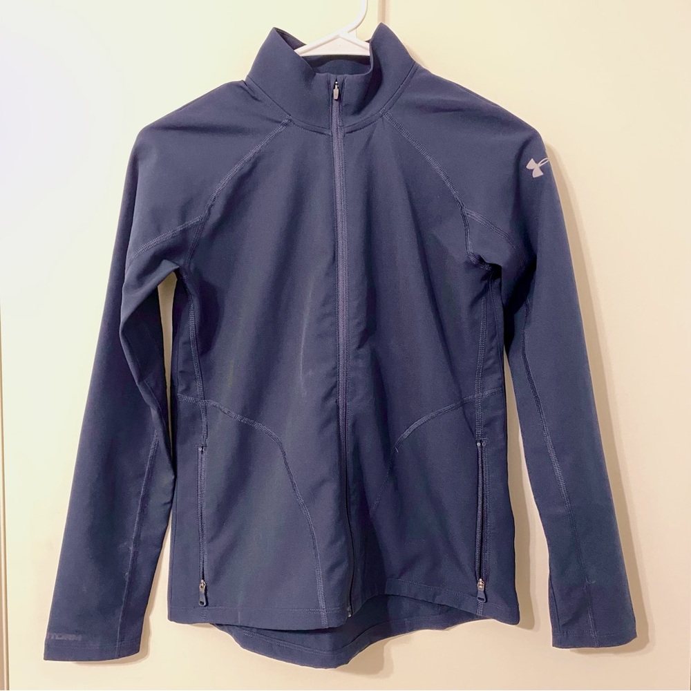 Under Armour Navy Women’s Fitted Lightweight Collared Heatgear Jacket